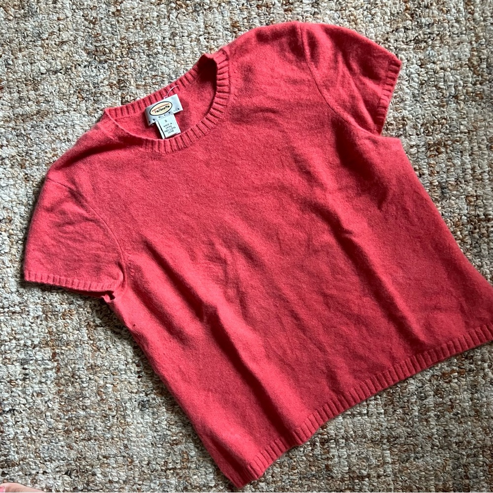 Talbots Coral Short Sleeve Sweater